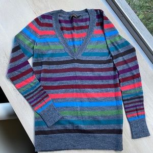 Rainbow striped sweater